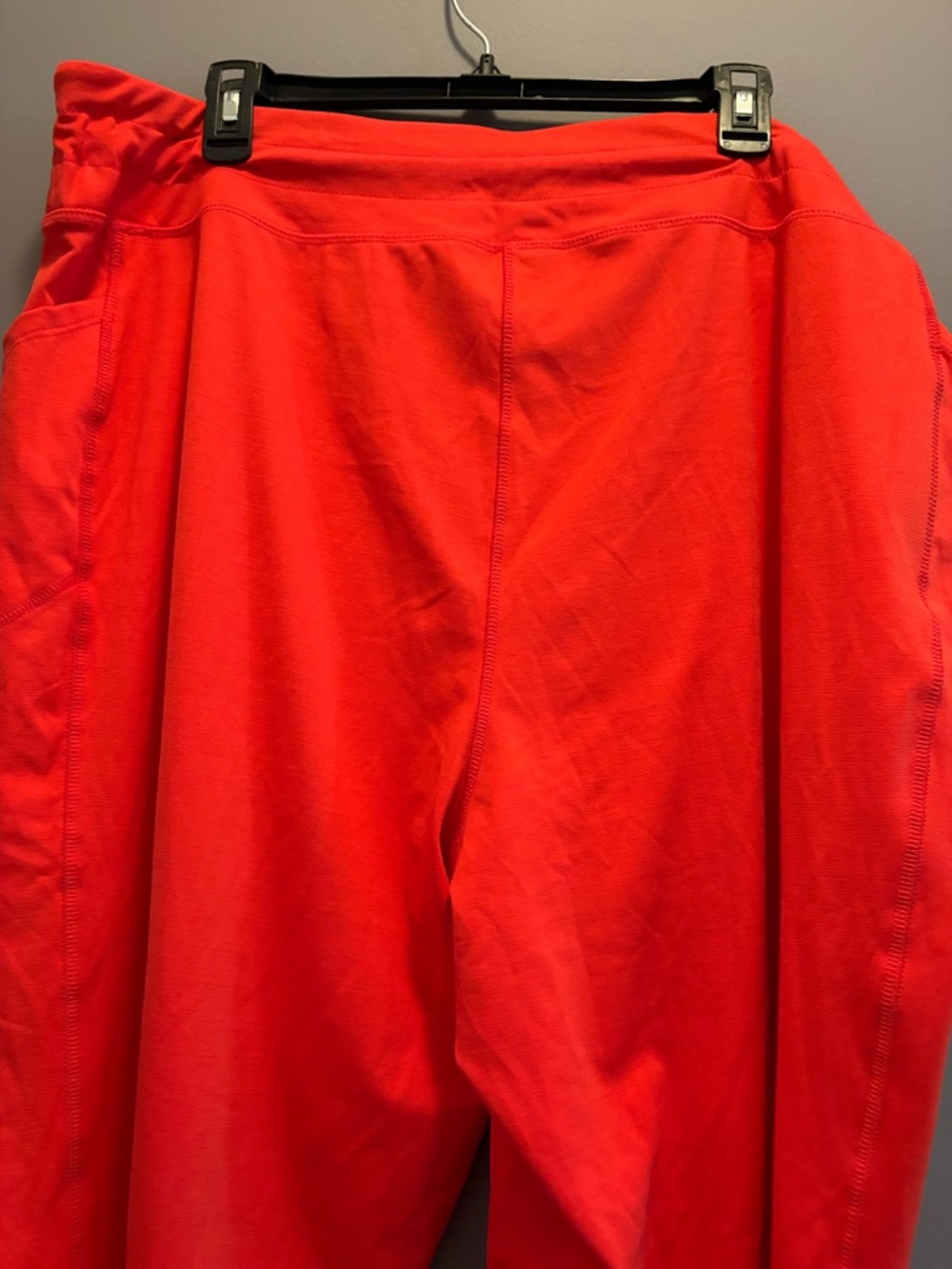 BEBE Sport Women’s Red Leggings - Casual Drawstring Sweatpants - Picture 7 of 10